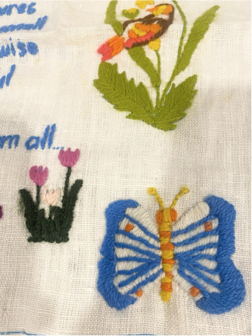 Vintage Hand Embroidered All Things Bright and Beautiful Christian Needlework - Picture 5 of 8